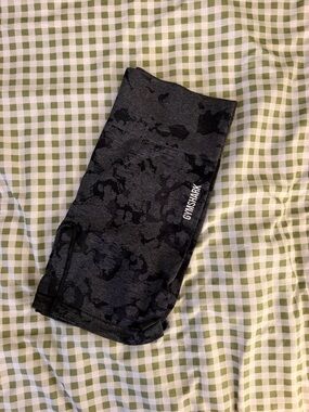 Gymshark Black Camo High-Waist Shorts